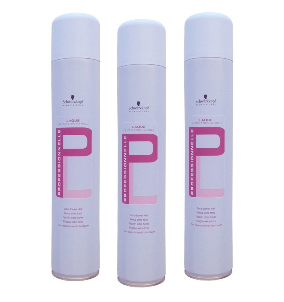 [430616-3] Schwarzkopf Professionnelle Laque Super Strong Hold 3x 500ml (=1500ml)