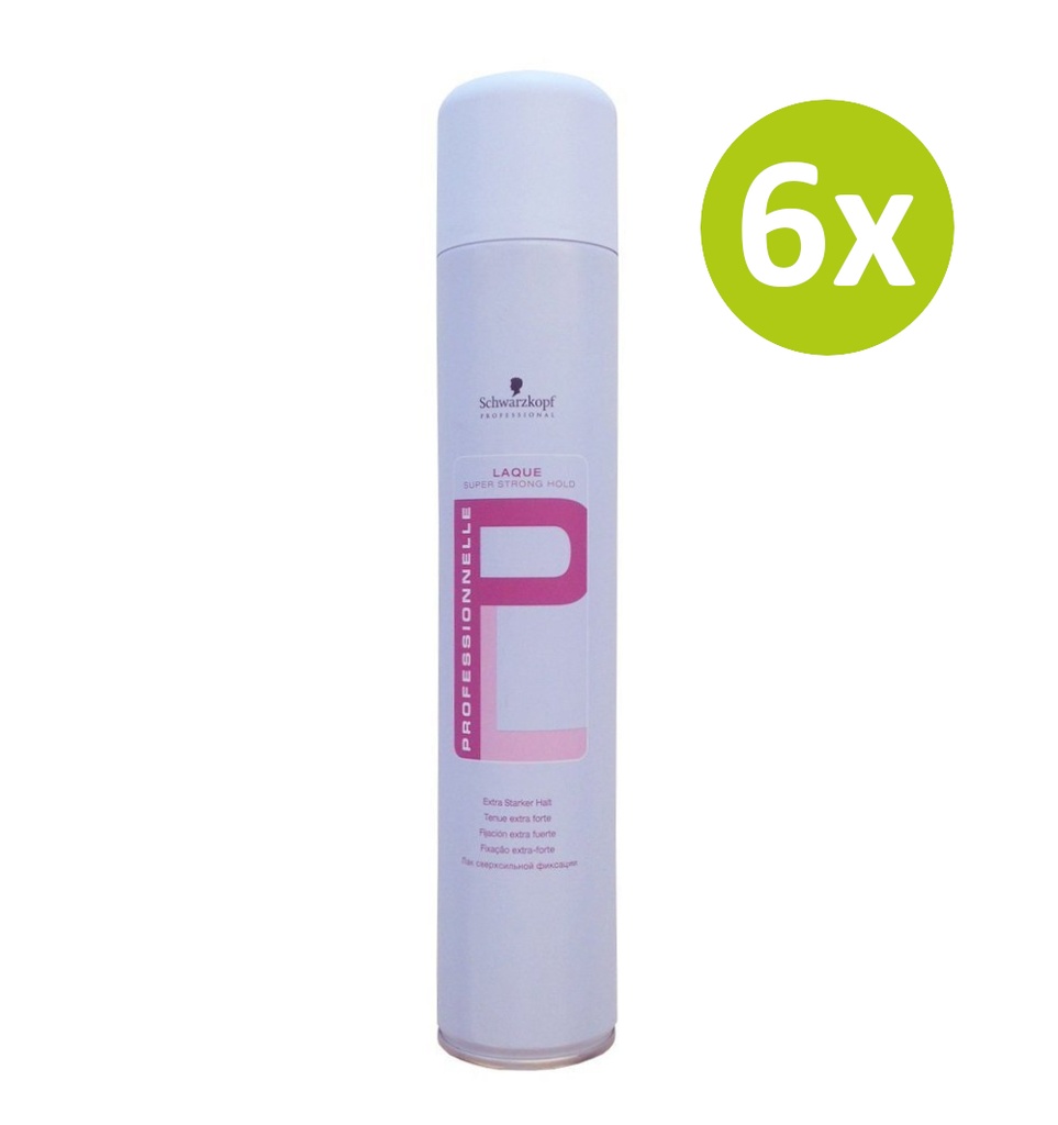 [430616-6] Schwarzkopf Professionnelle Laque Super Strong Hold 6x 500ml (=3000ml)