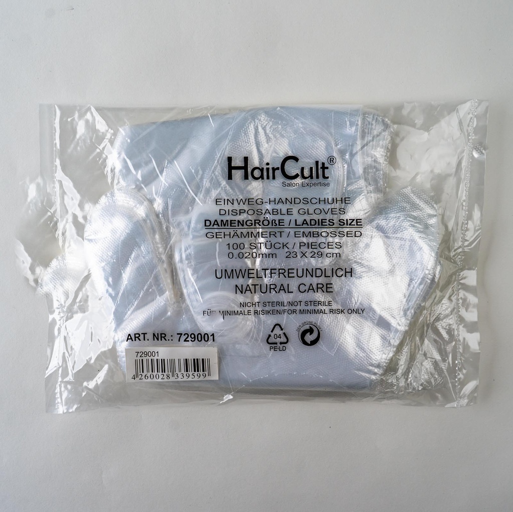 [729001] Hair Cult Einweg-Handschuhe gehämmert 100 Stk