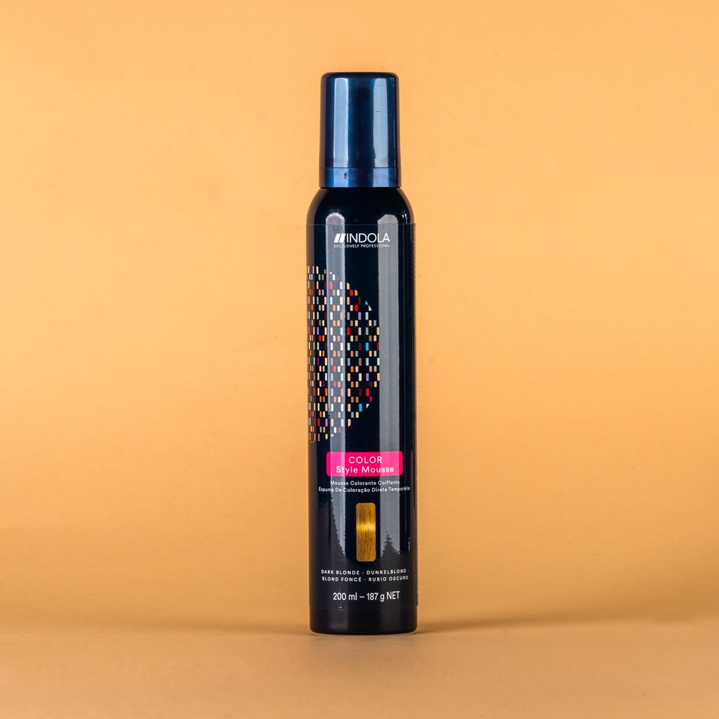 [1020037] Indola Color Style Mousse 200ml - alle Farben (dunkelblond)
