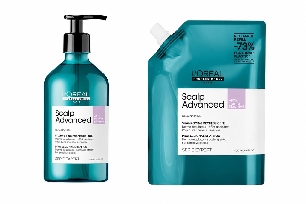 [UDE02644] Loreal Serie Expert Scalp Advanced Anti- Discomfort Dermo Regulator Duo Set 500ml - Shampoo