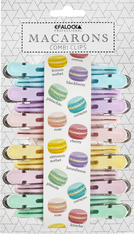 Efalock Abteilclips Combi pastell 12er Pack