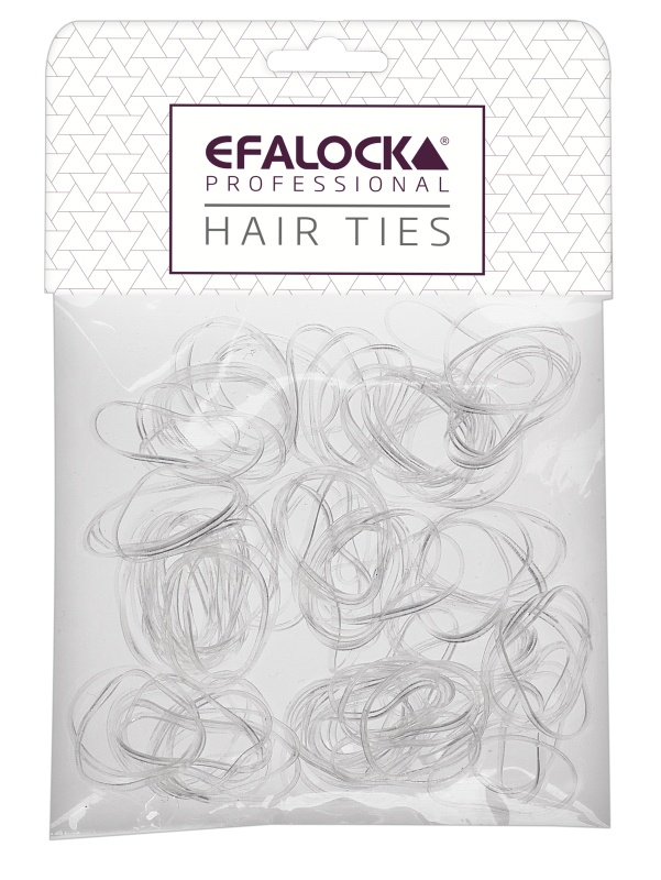 Efalock Rasta-Haargummi dünn/klein transparent .100st