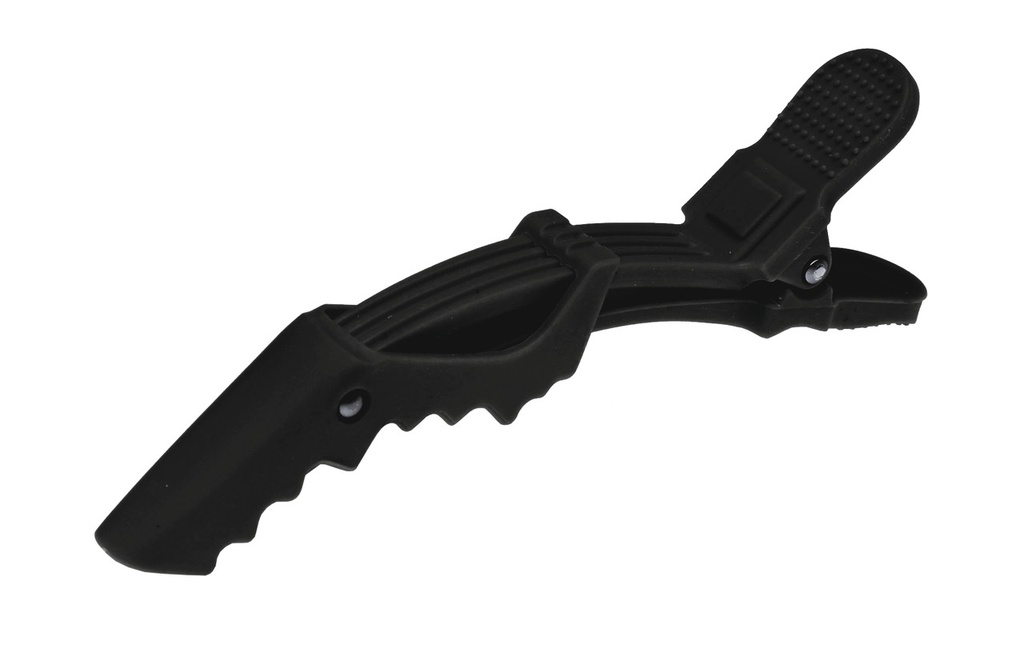 [14102466] Efalock Shark-Clip Soft schwarz 6 Stück